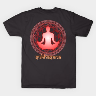 Sukhasan yoga pose T-Shirt